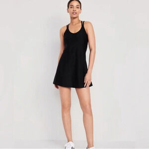 OLD NAVY | CloudComfy Strappy Athletic Black Dress